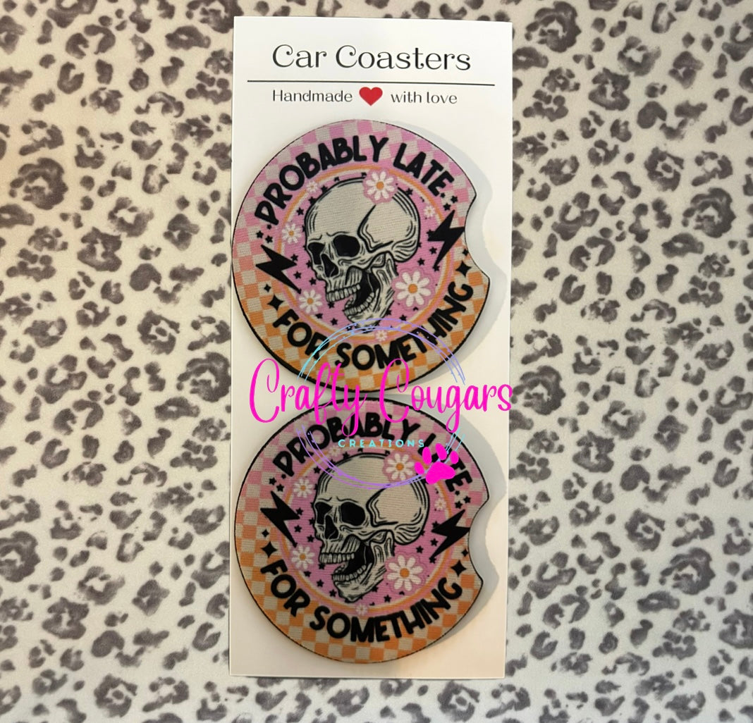 Clearance- probably late for something Car Coasters