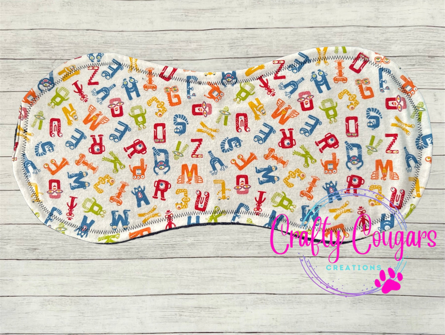 Baby Boy Alphabet Burp Rag
