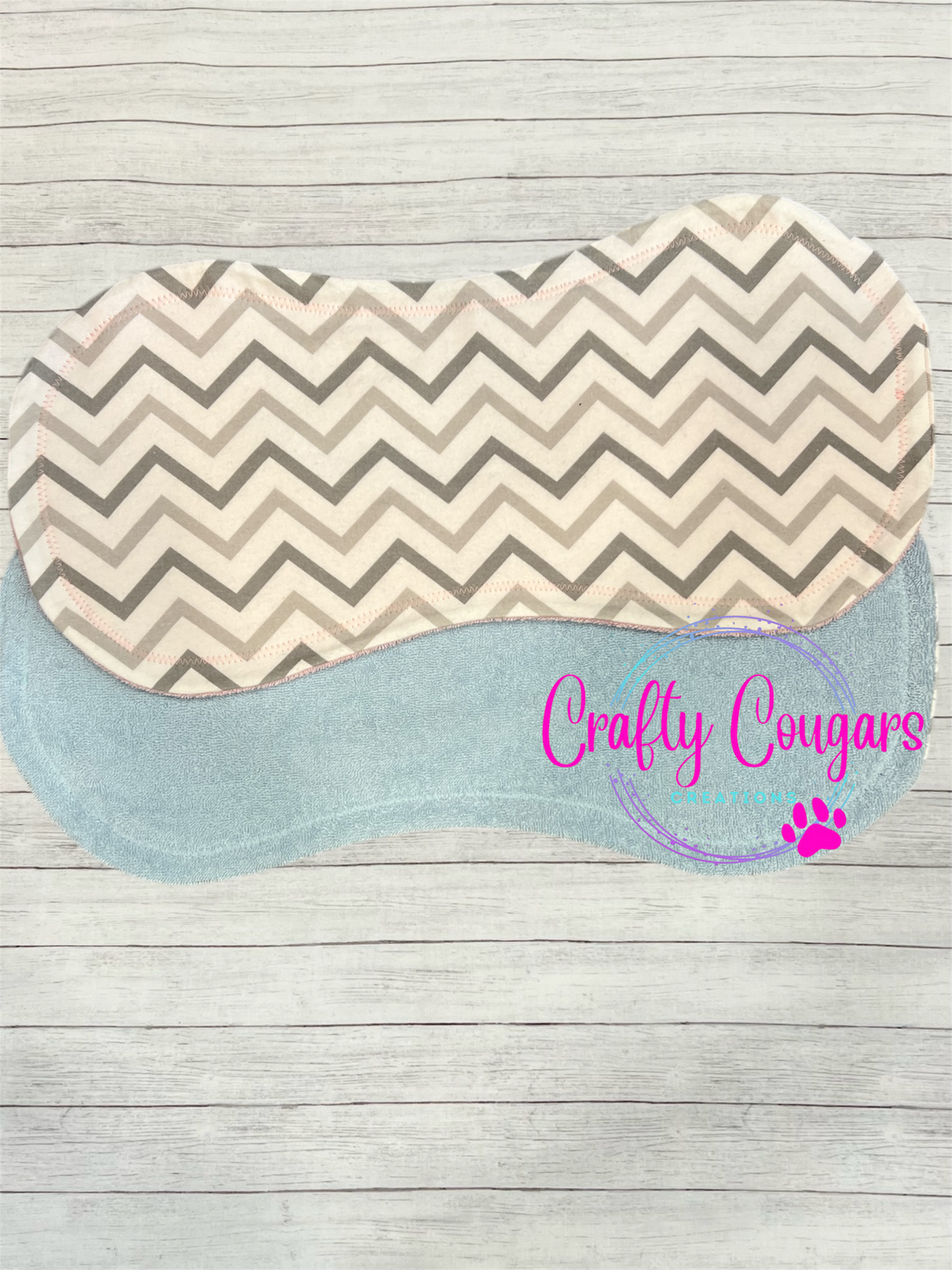 Gray Chevron Burp Rag