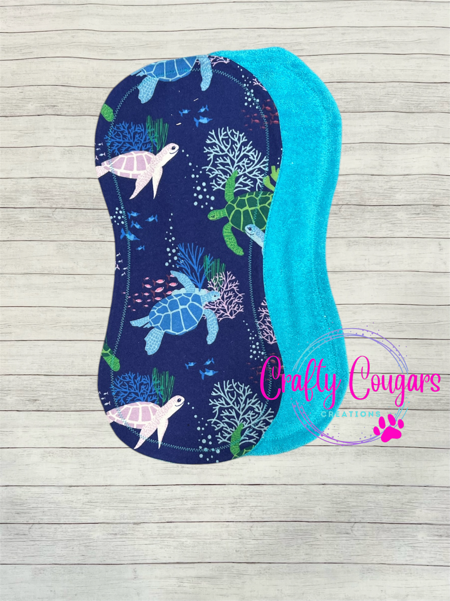 Swimming Sea Turtles Burp Rag