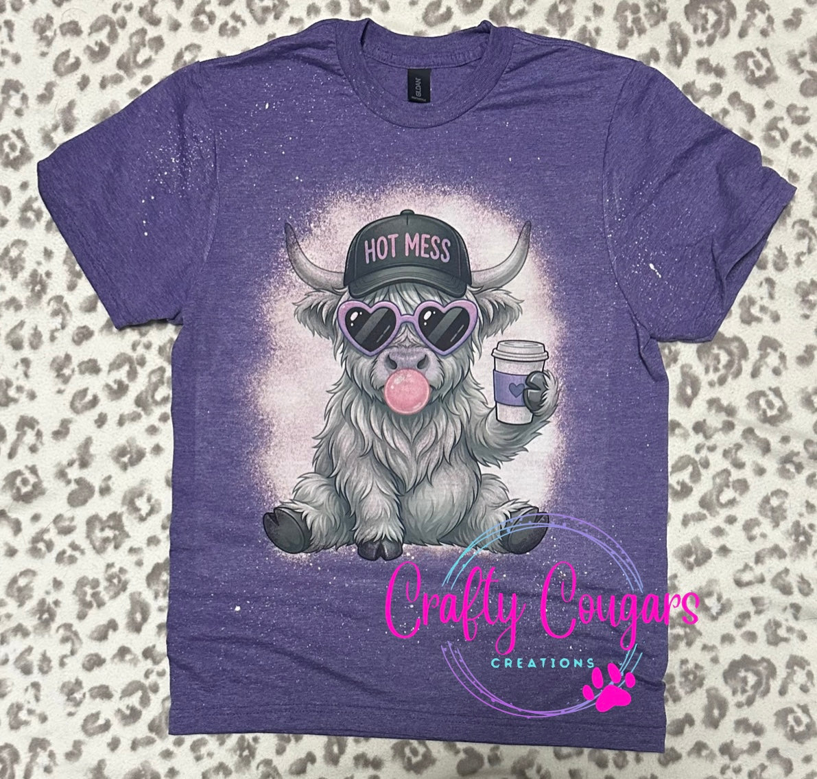 Hot Mess Highland Cow T-shirt