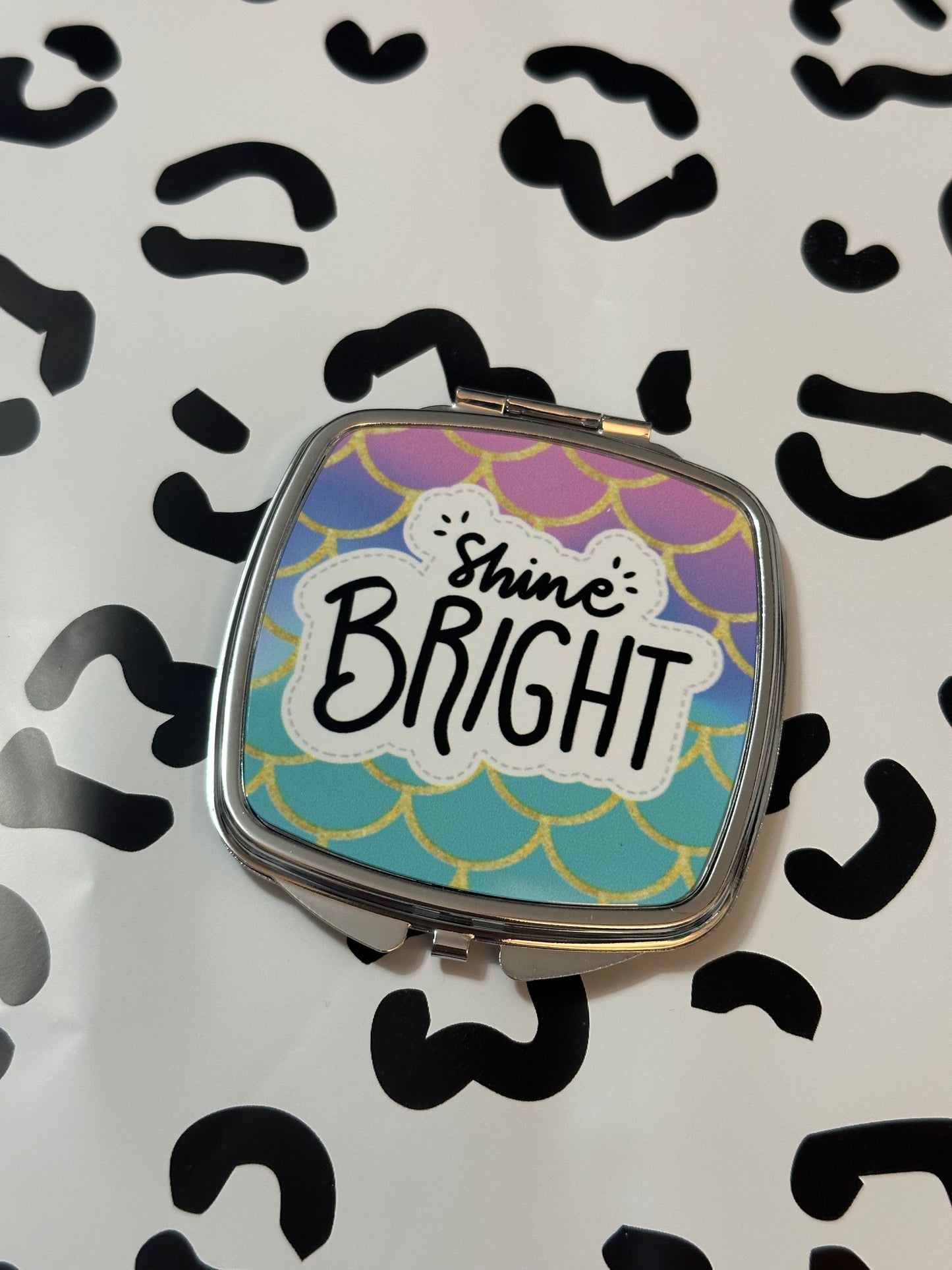 Shine Bright Compact Mirror- Square