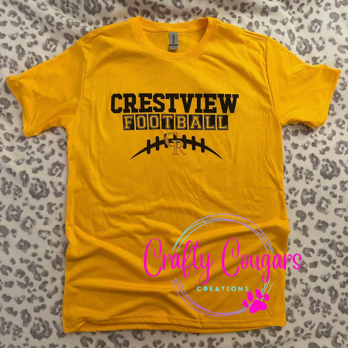 Crestview Football stitching T-Shirt