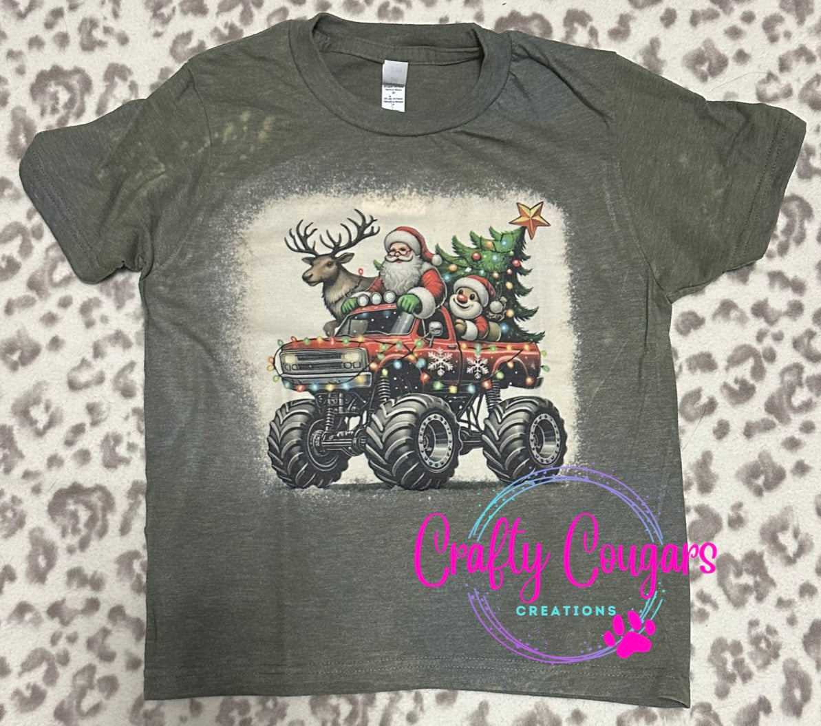 YOUTH Monster truck Santa T-Shirt