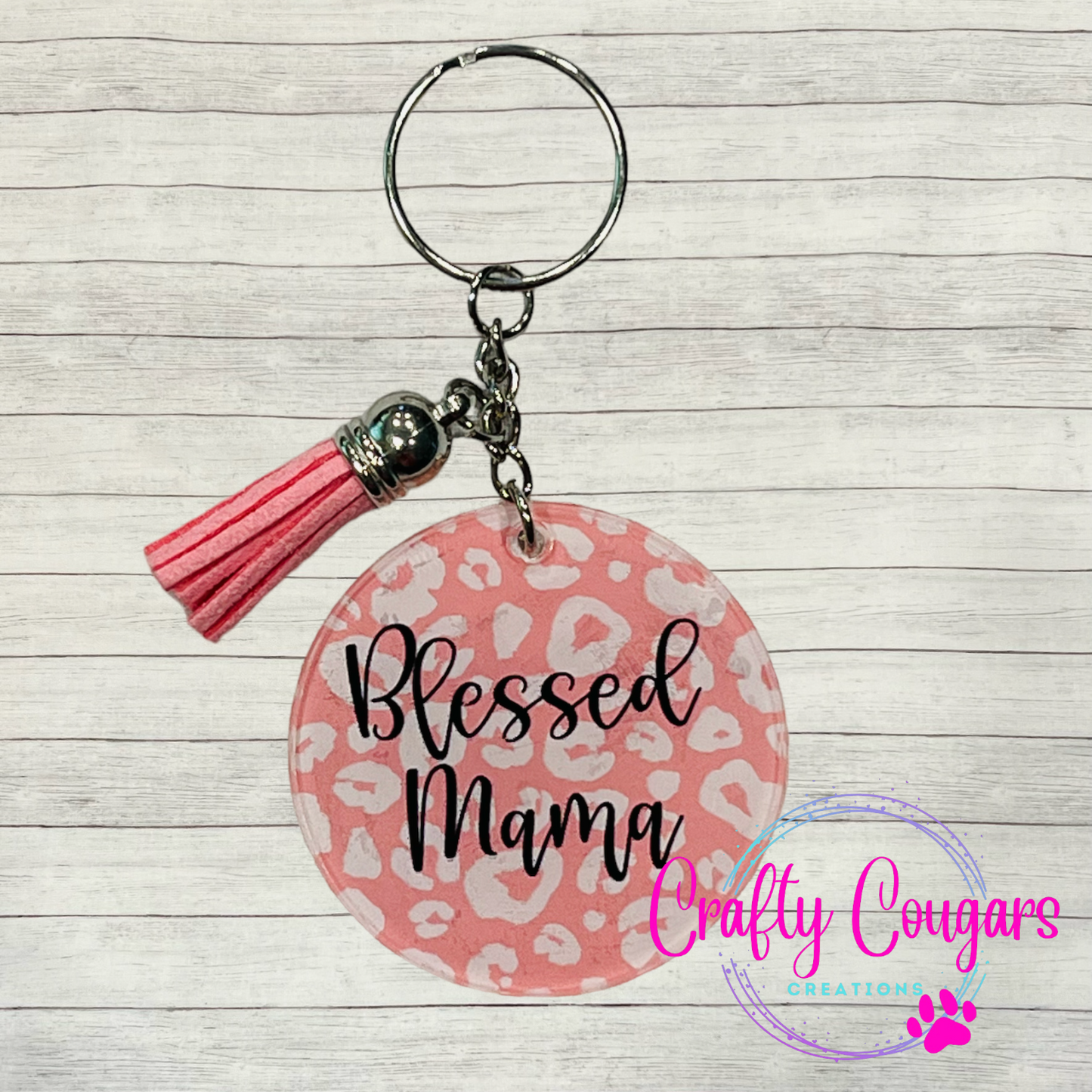 Blessed Mom Keychain