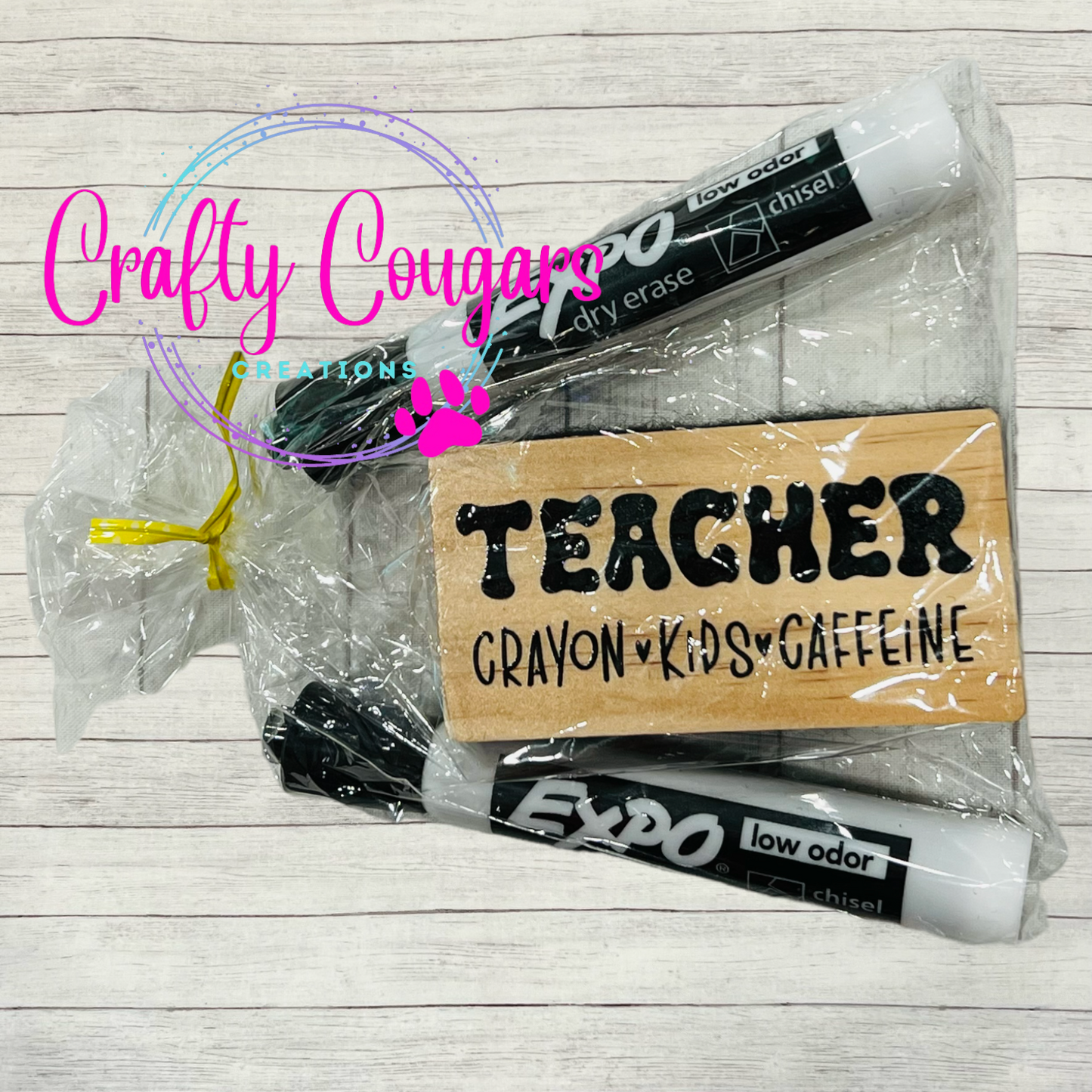 Teacher Crayon, Kids, Caffeine Eraser Set