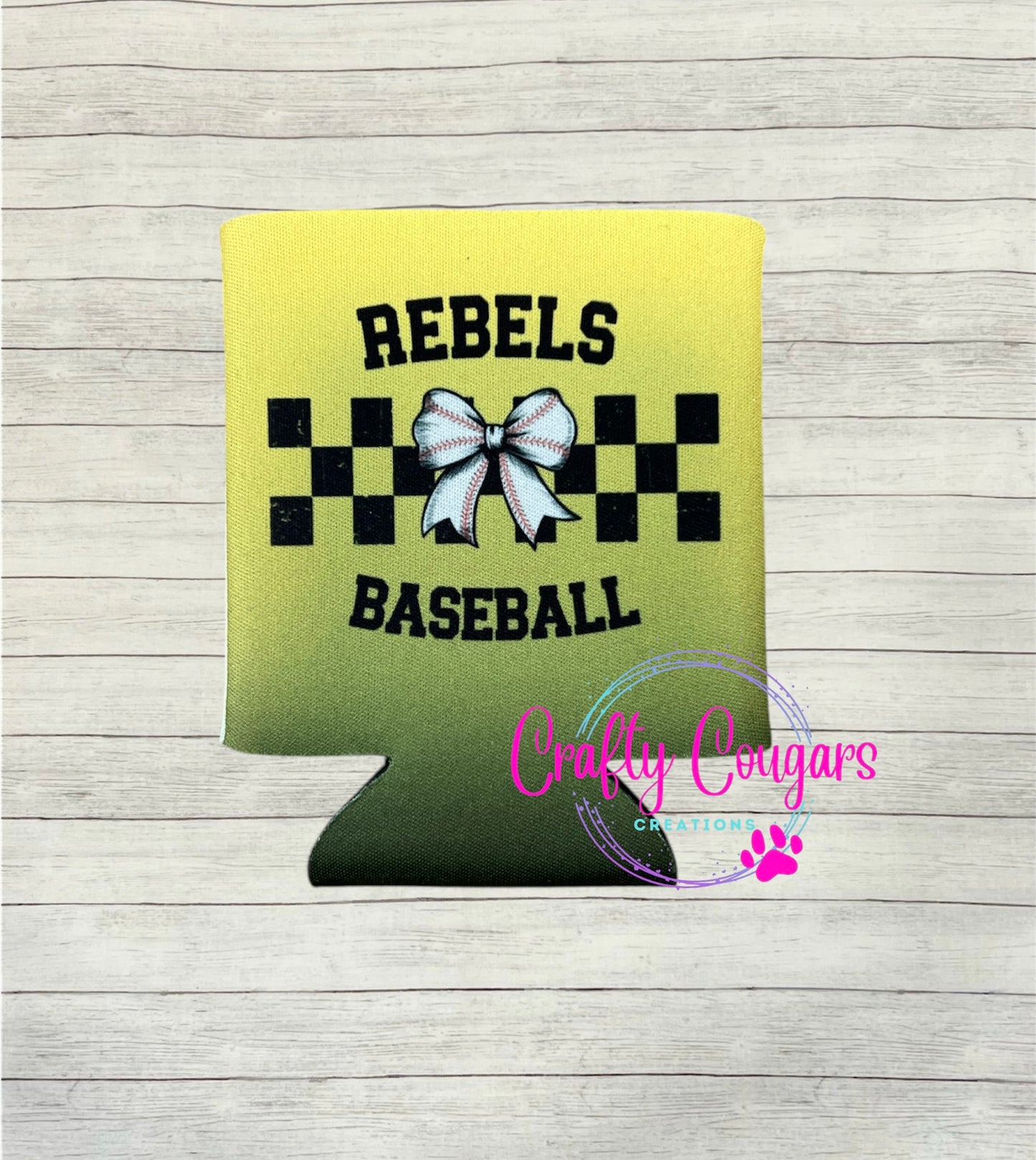 Crestview Rebels Baseball Bow Koozie