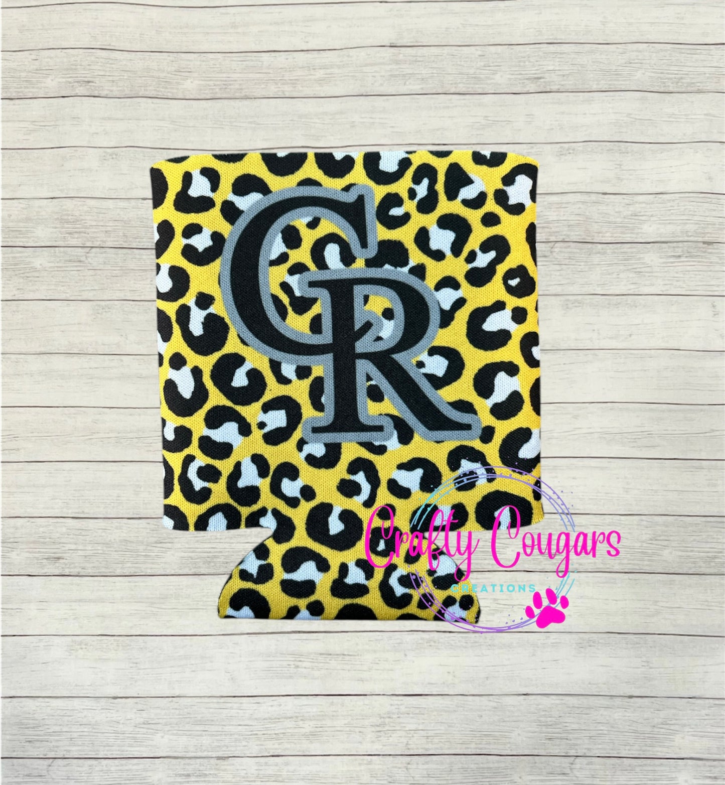 Crestview Rebels Gold Leopard Koozie
