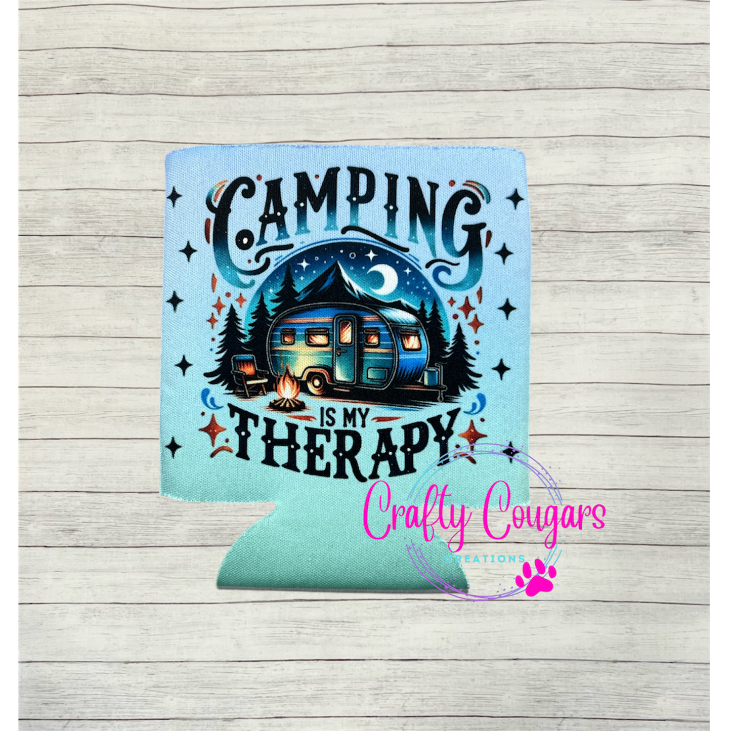 Camping Therapy Koozie