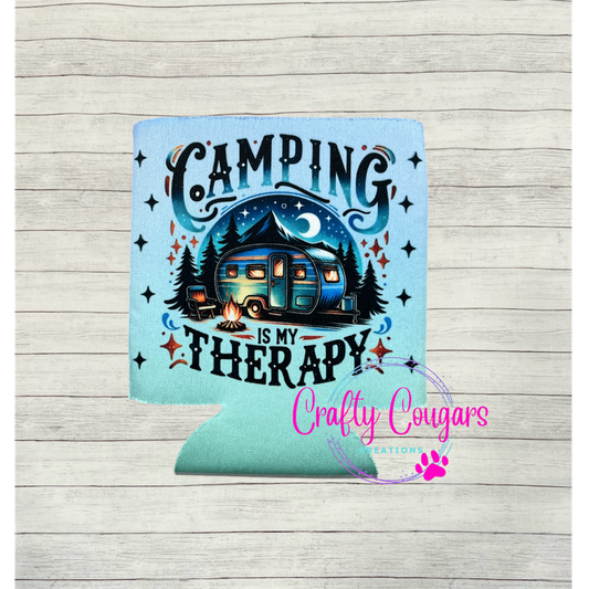 Camping Therapy Koozie