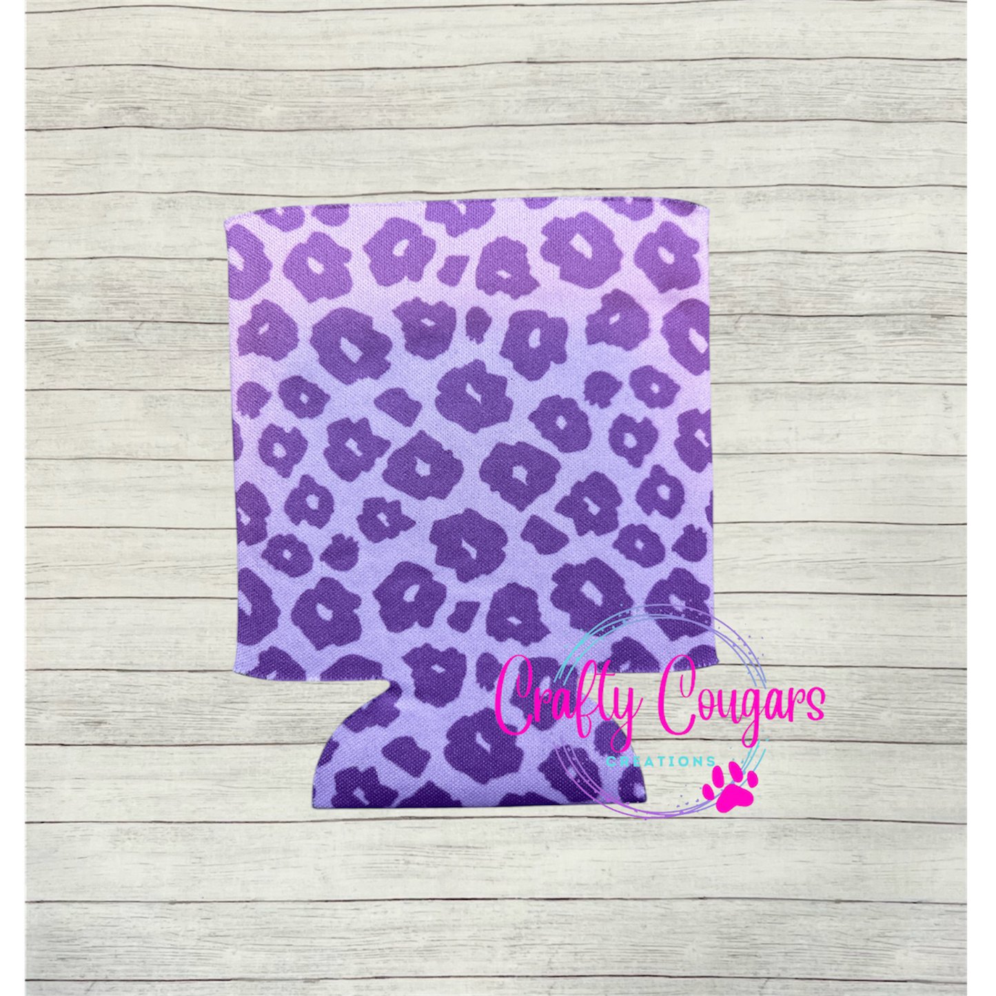 Purple Leopard Koozie