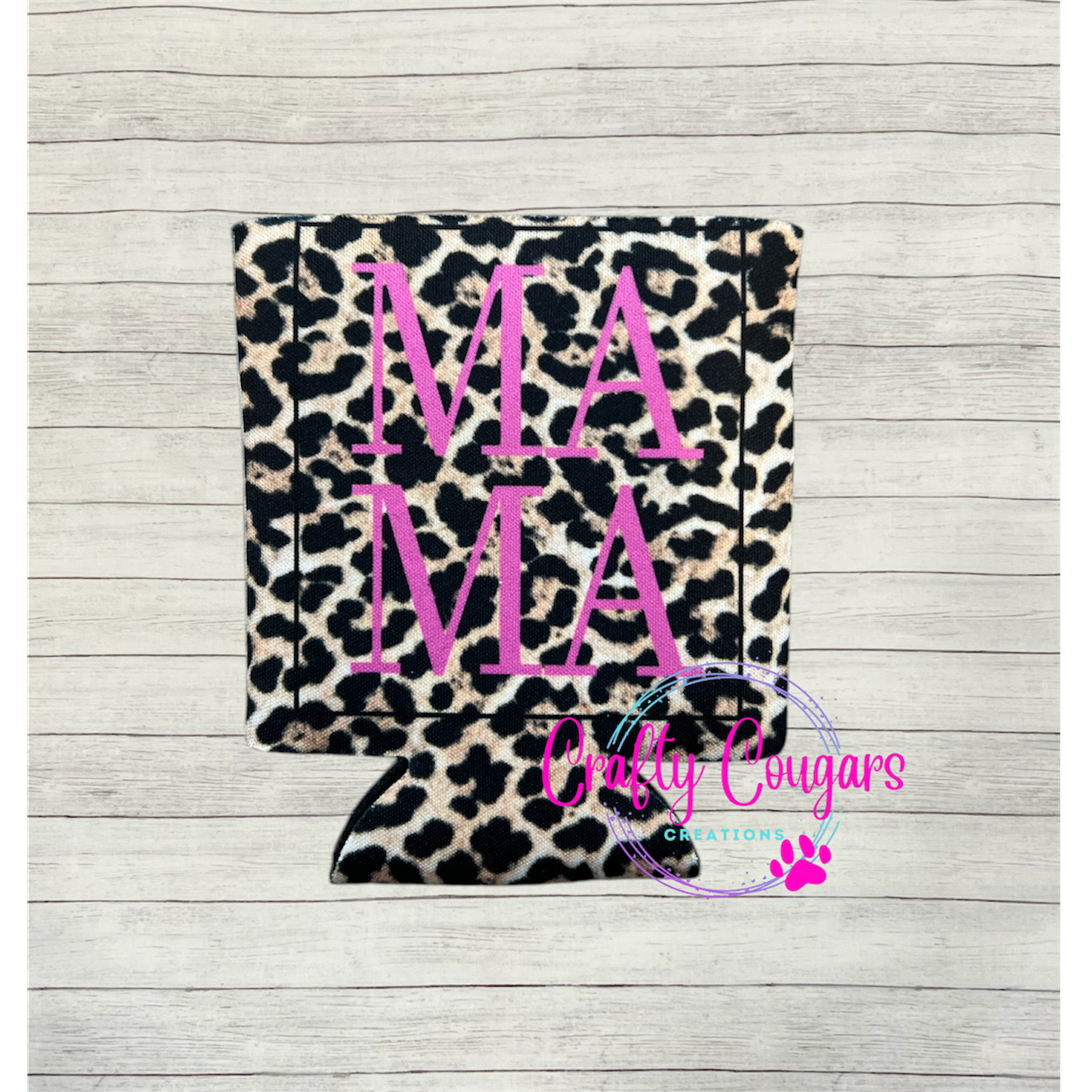 Leopard Mama Koozie