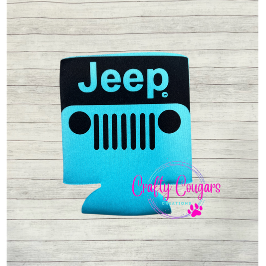 Teal Jeep Koozie
