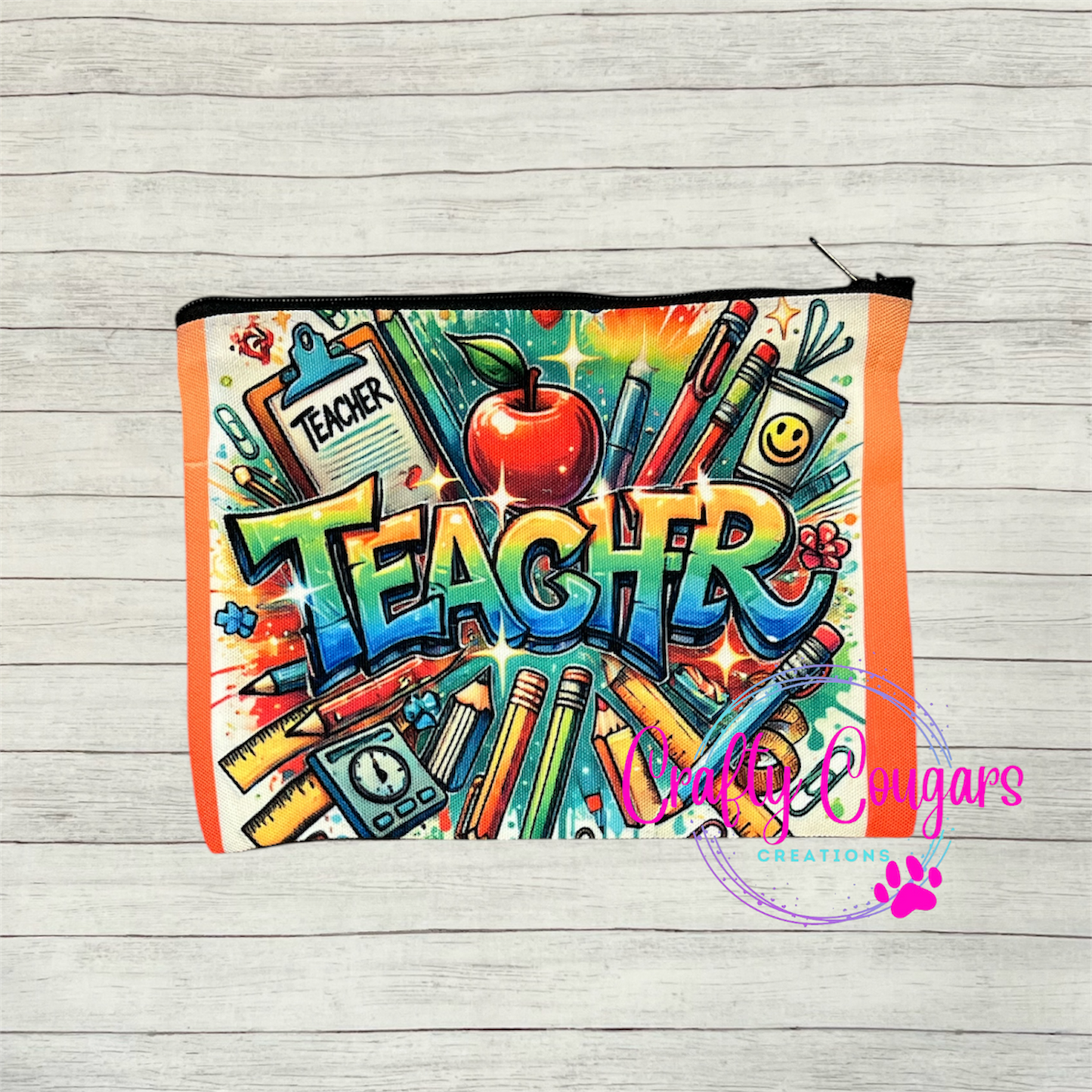 Graffiti Teacher Zipper Bag