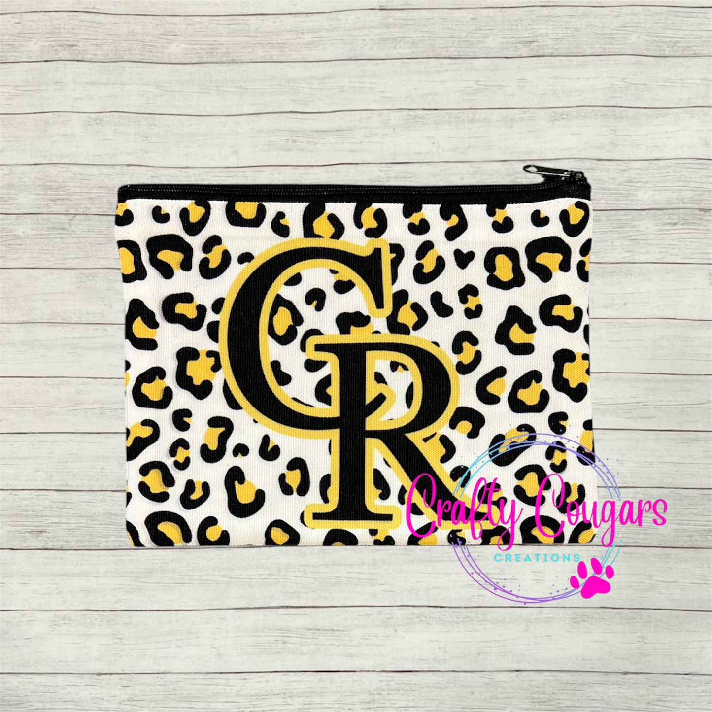 Crestview Rebels Leopard Zipper Bag