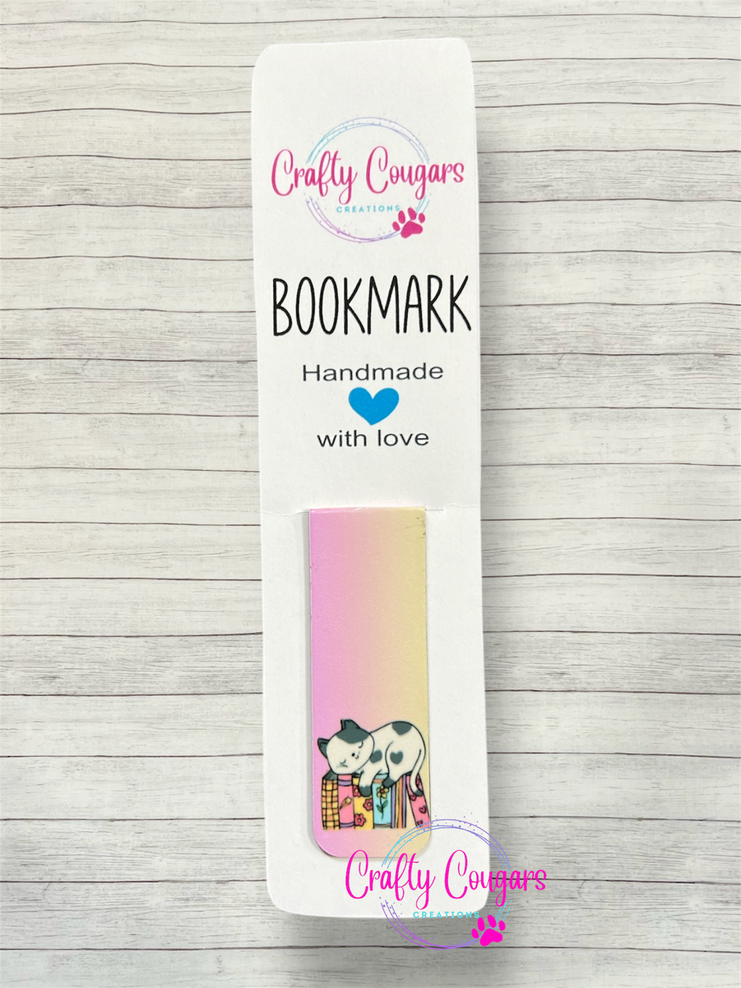 Sleepy Kitty on Books Bookmark