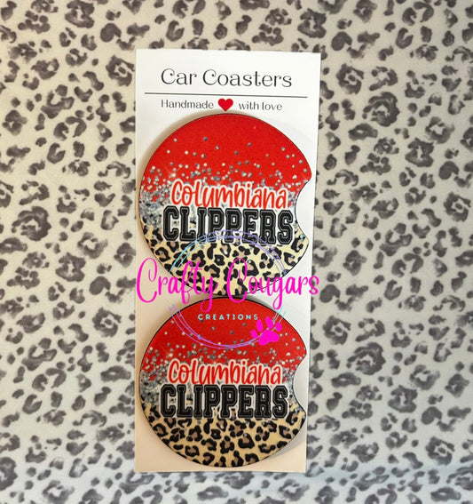 Columbiana Clippers Car Coasters