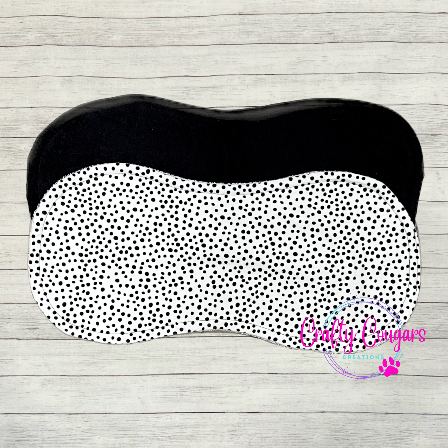 Black and White Scatter Polka Dots Burp Rag