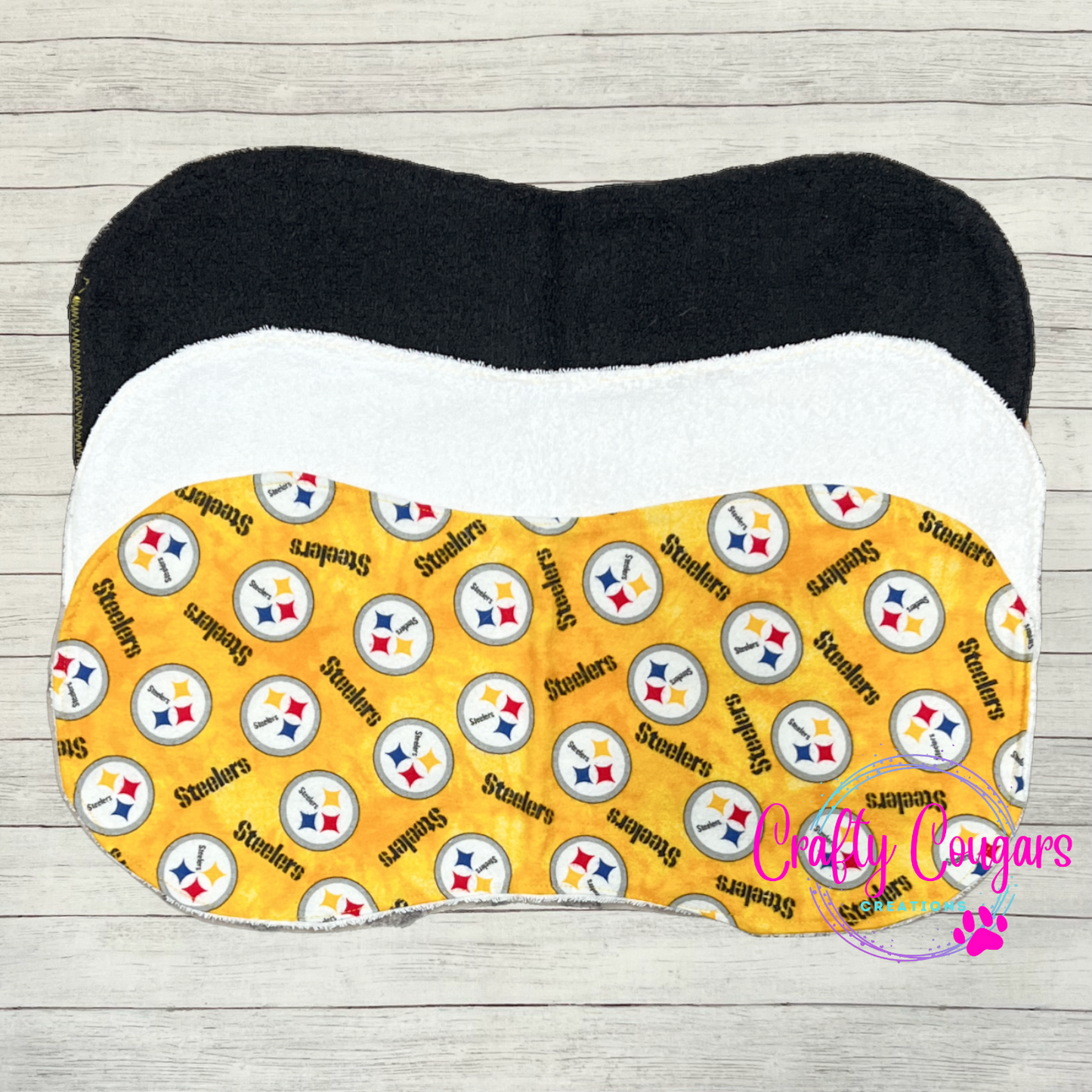 Steelers Marbled Gold Burp Rag