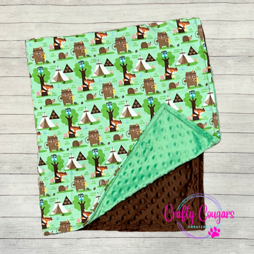 Tents in the Woods Baby Blanket