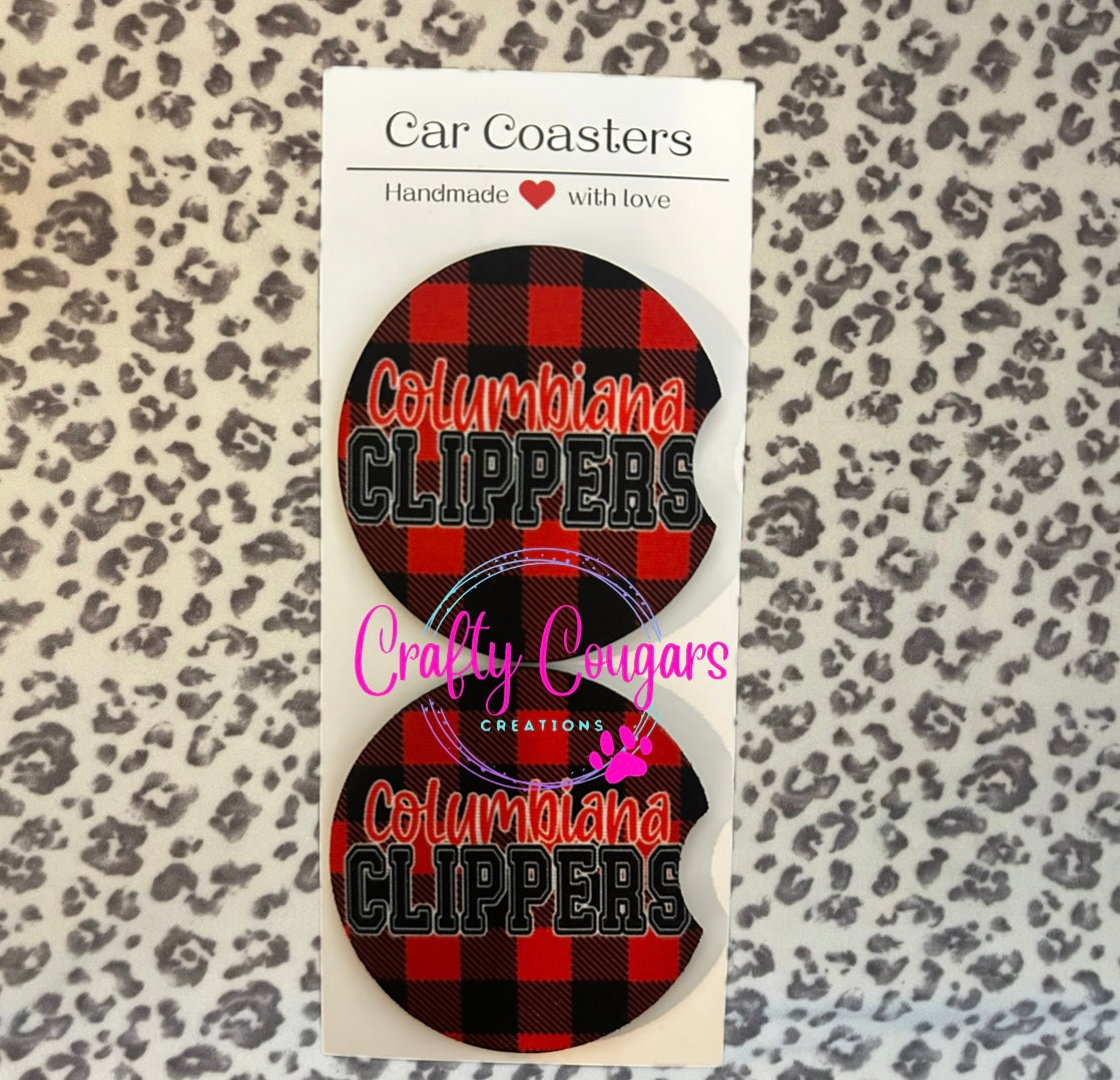 Clearance- Columbiana Clippers Car Coasters