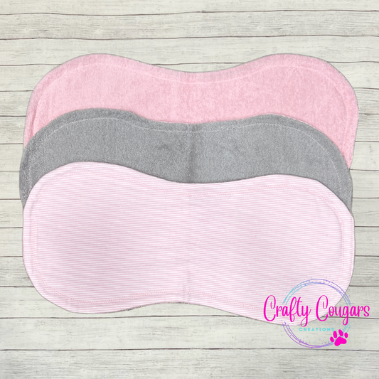 Pink & White Stripes Burp Rag