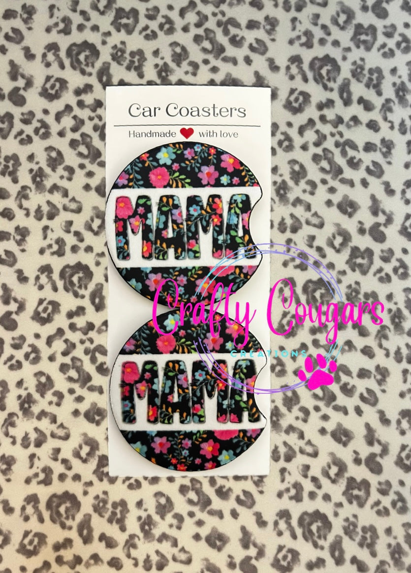 Floral Mama Car Coasters