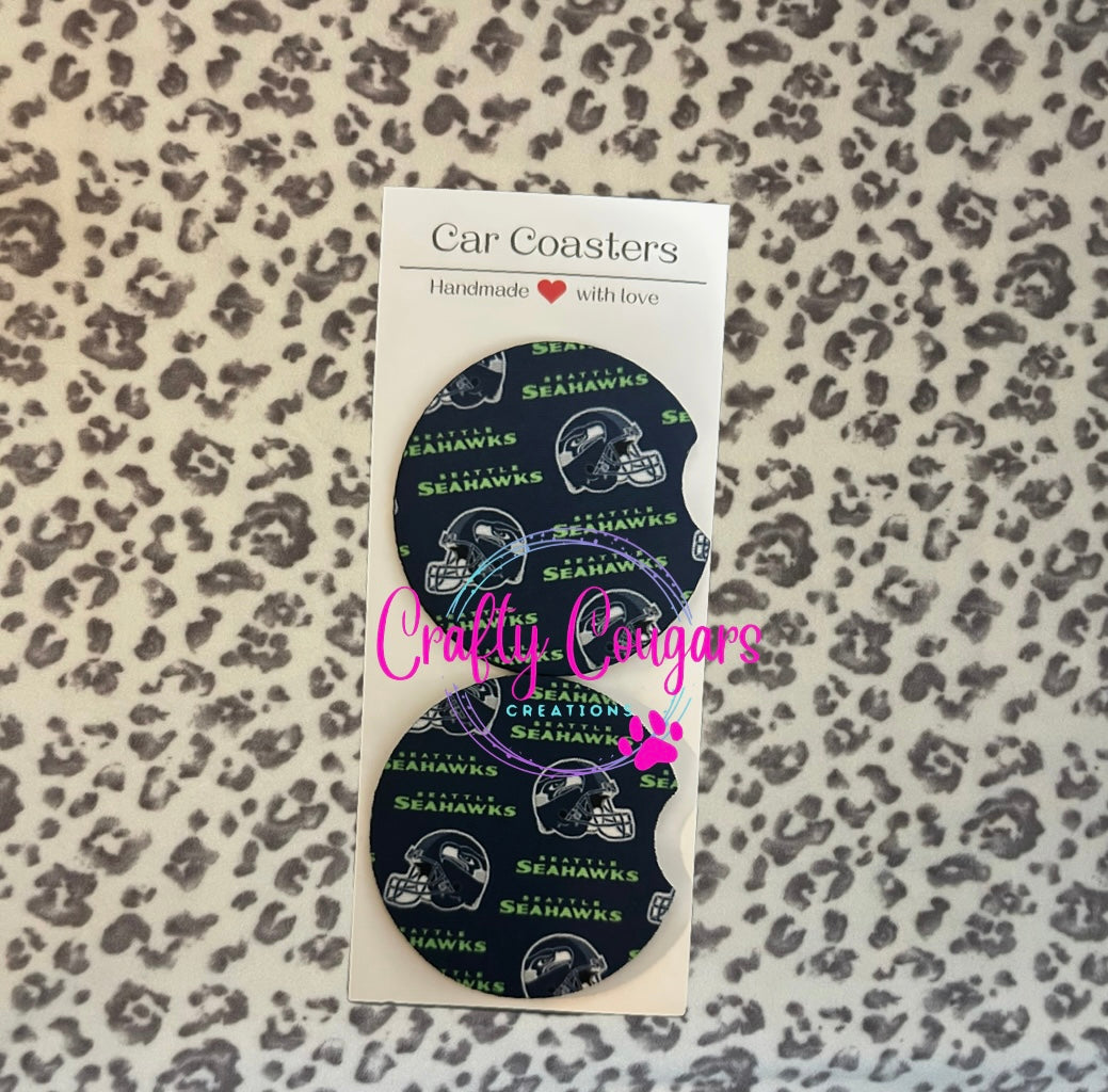 Clearance- Seahawks Car Coasters