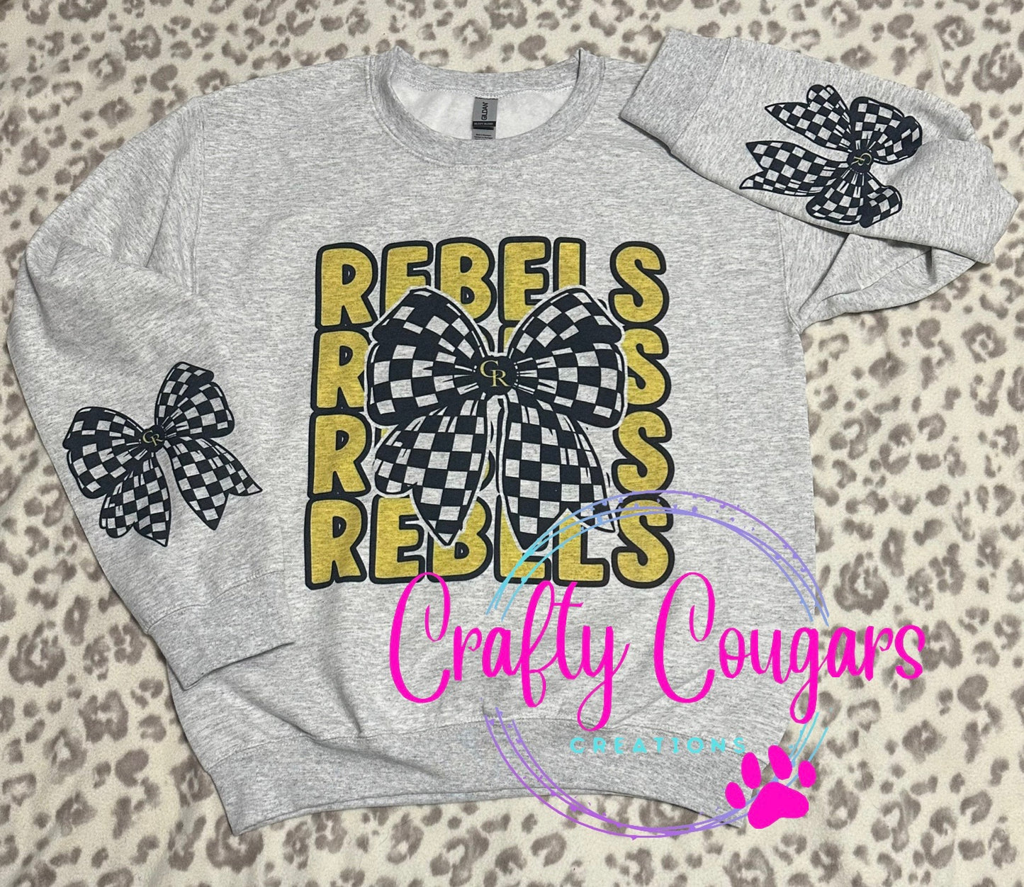 Rebels Checkered Bow Sweatshirt