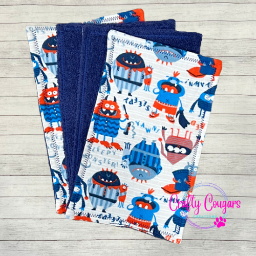 Sleeping Monsters Wash Cloths