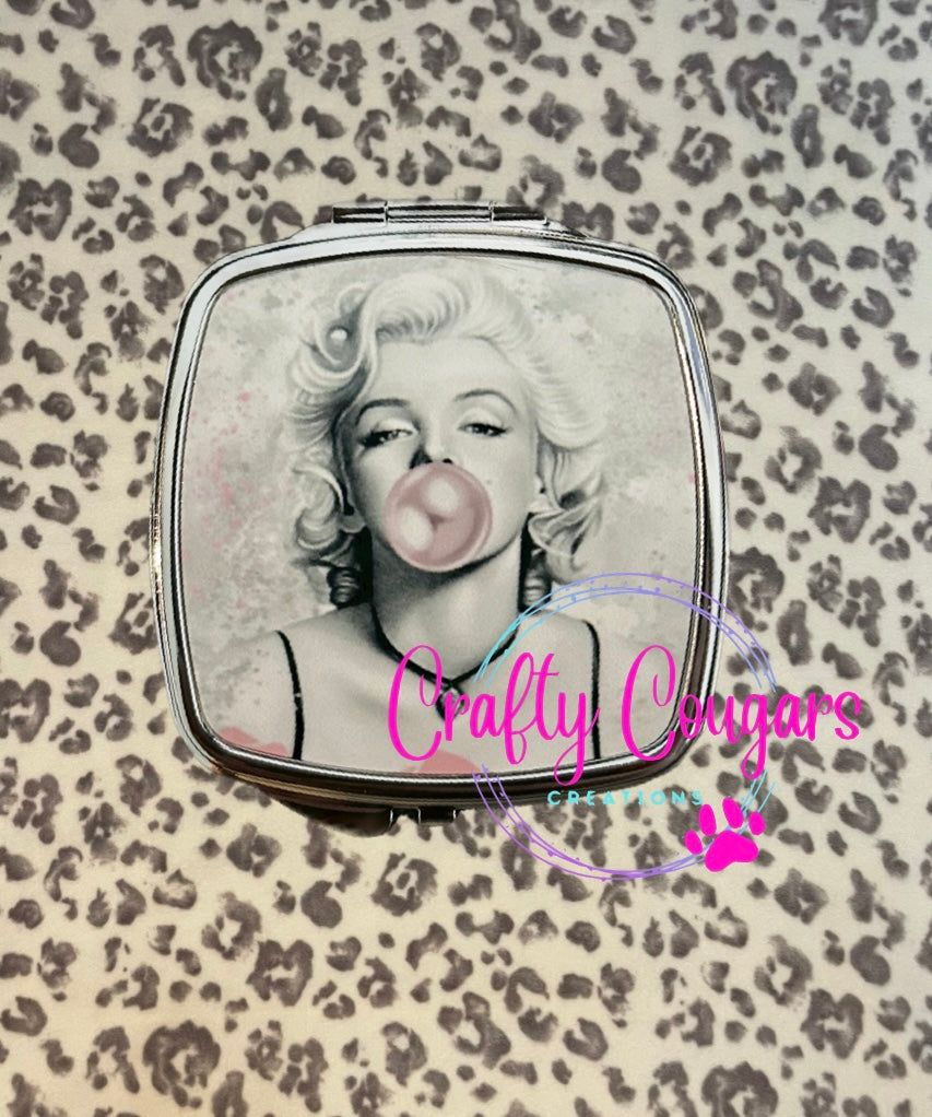 Marilyn bubble Compact Mirror- square