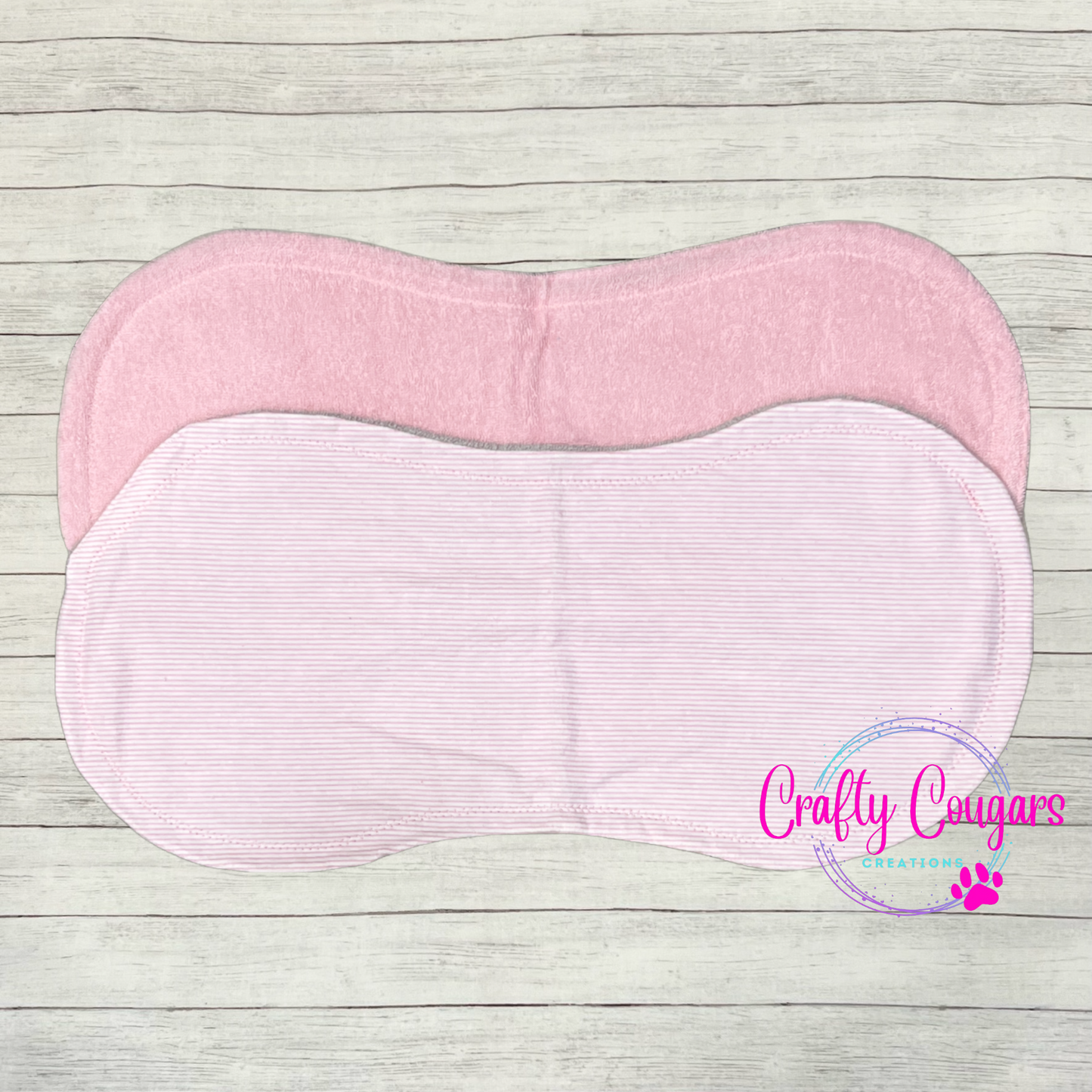 Pink & White Stripes Burp Rag