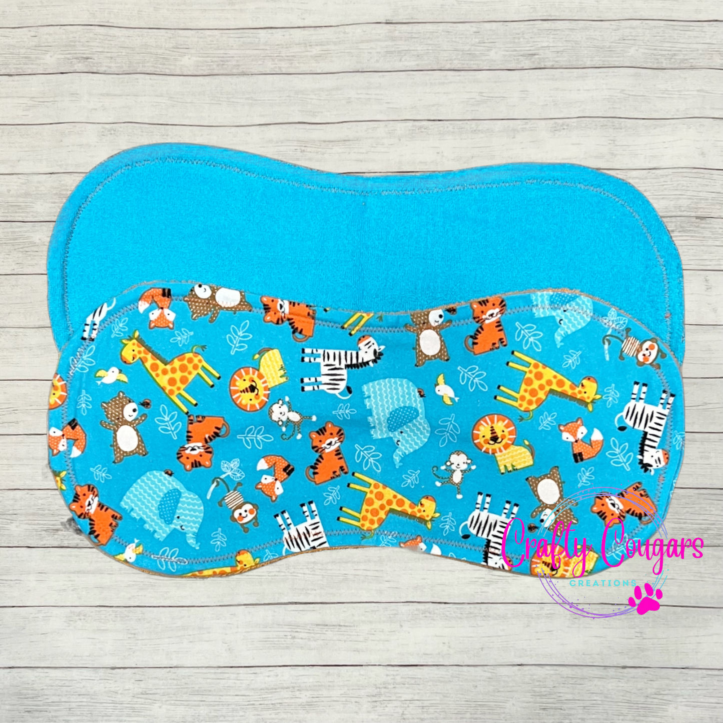 Colorful Jungle Animals Burp Rag