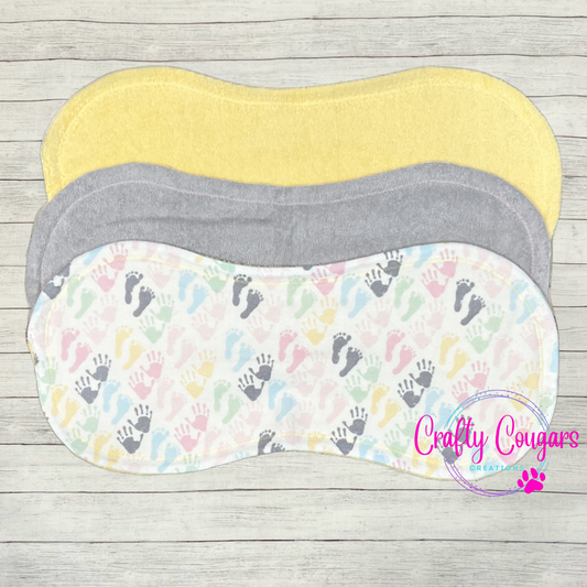 Baby Hand and Footprints Burp Rag