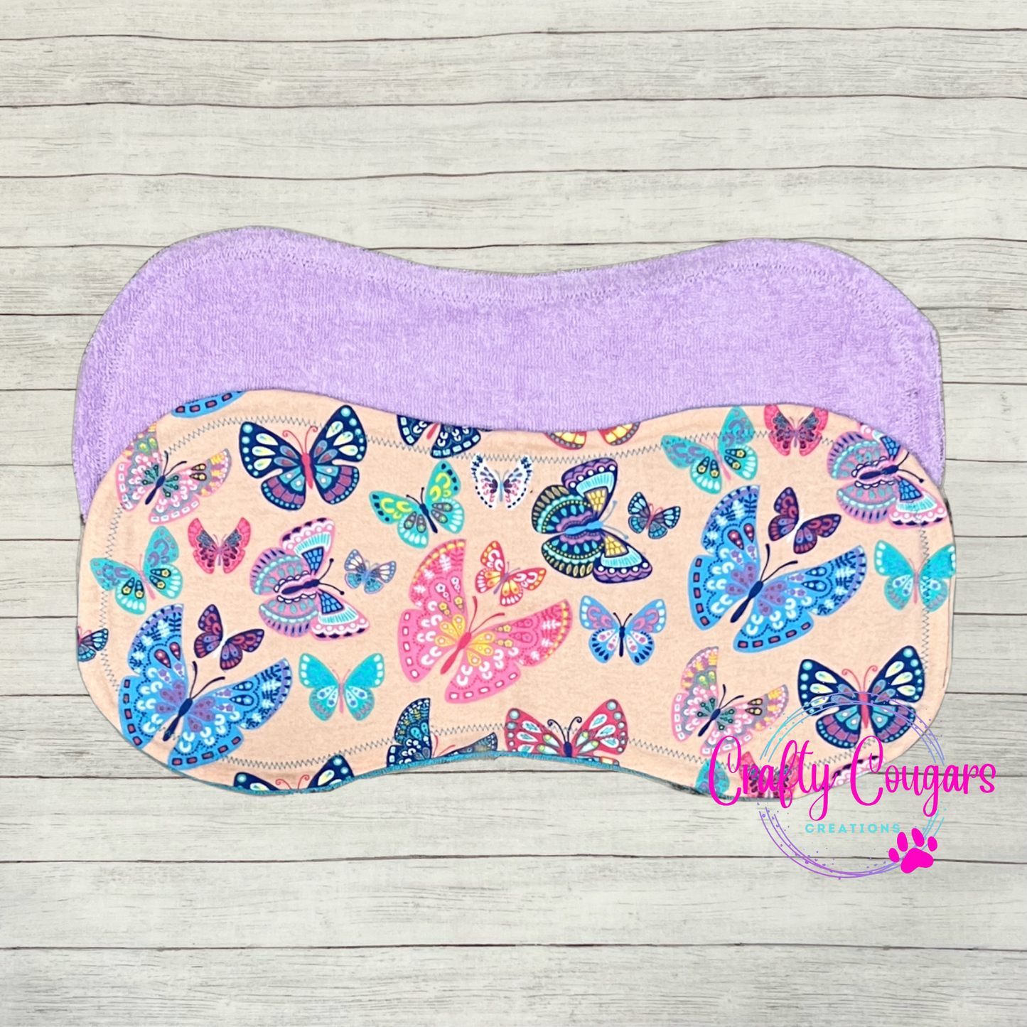 Colorful Butterflies Burp Rag