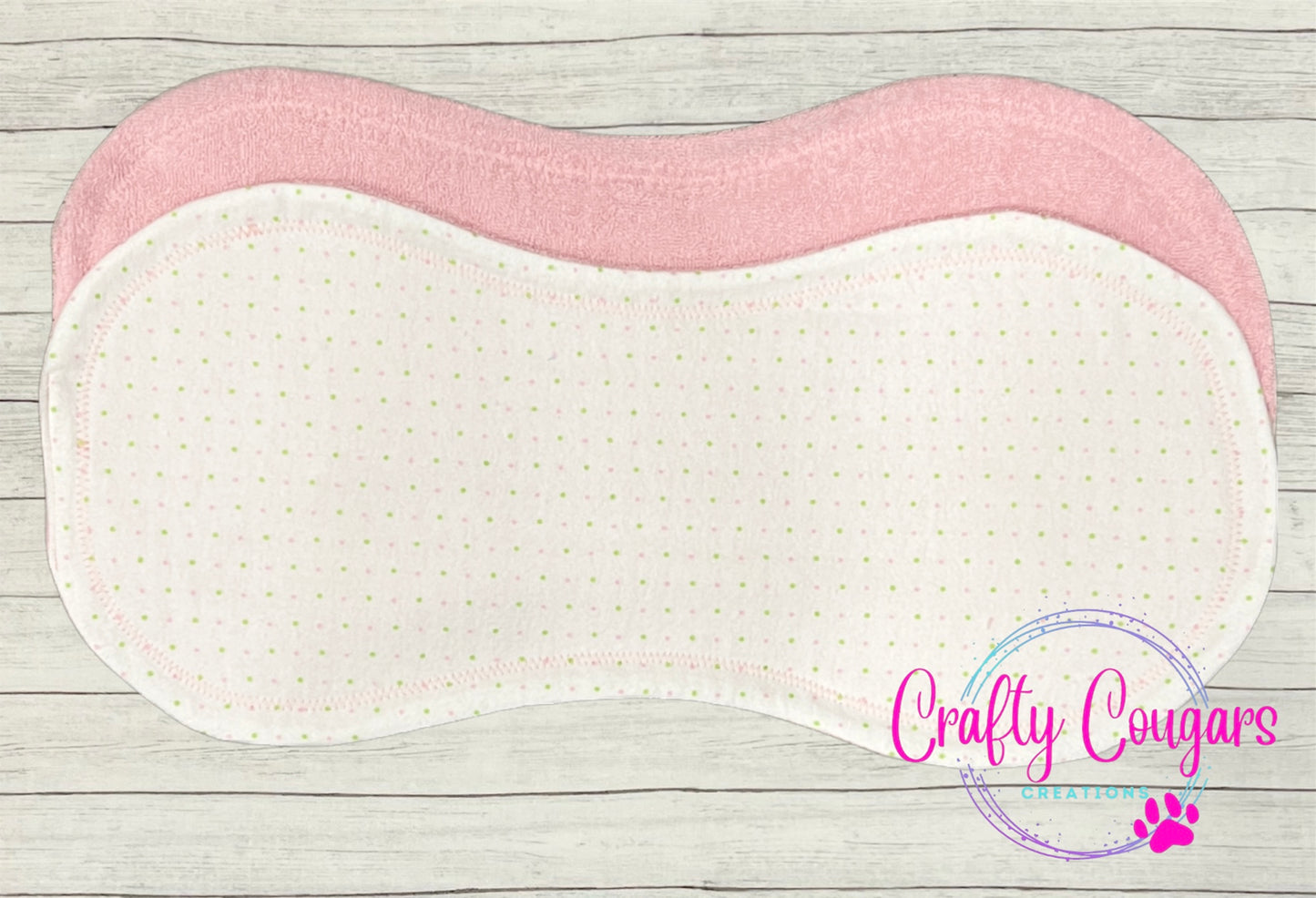 Pink & Green Dots Burp Rag