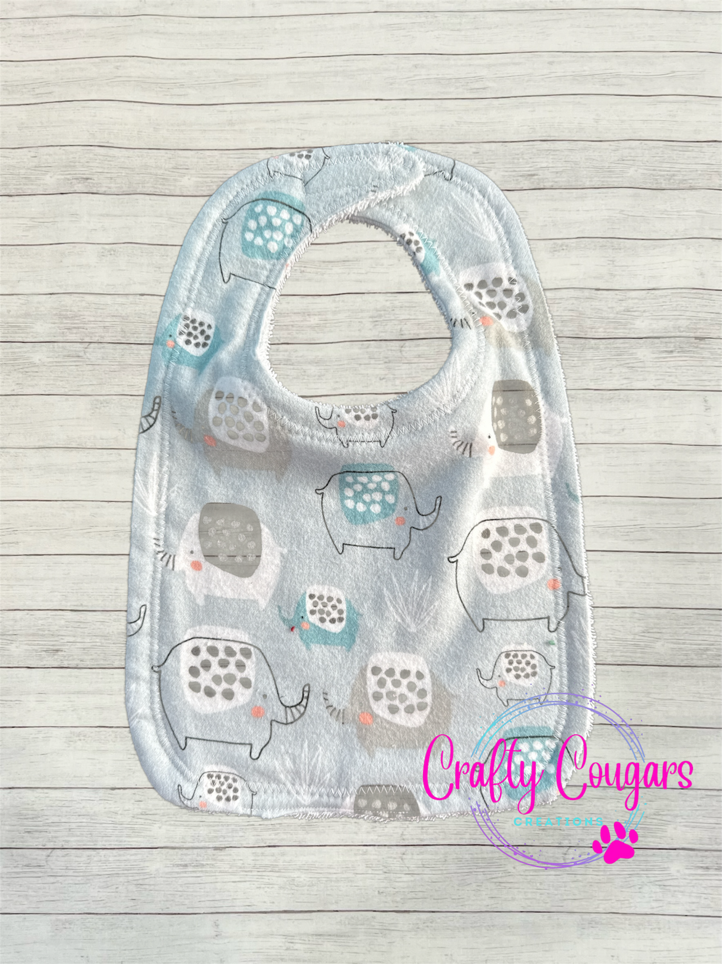 Dotted Elephants Bib