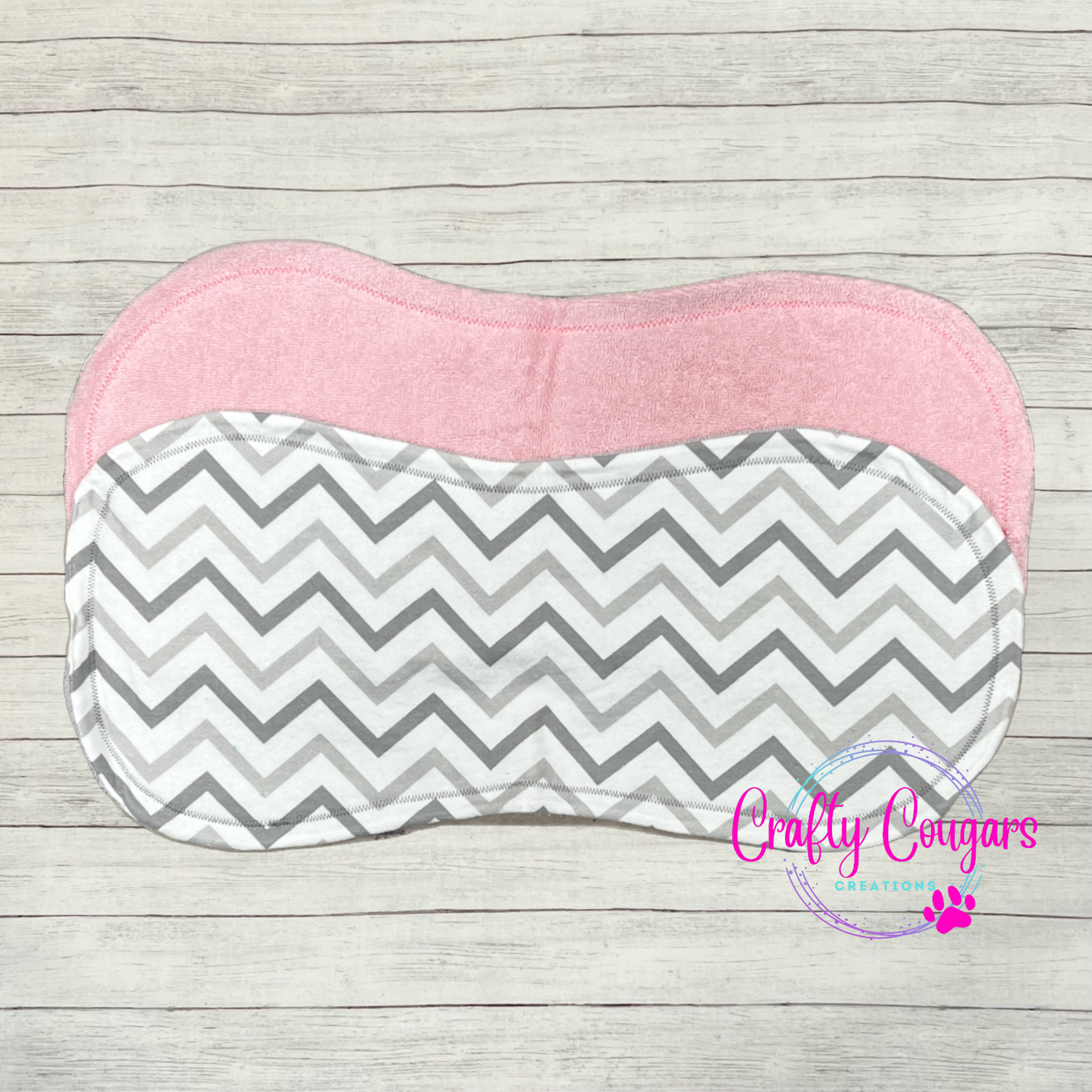 Gray Chevron Burp Rag