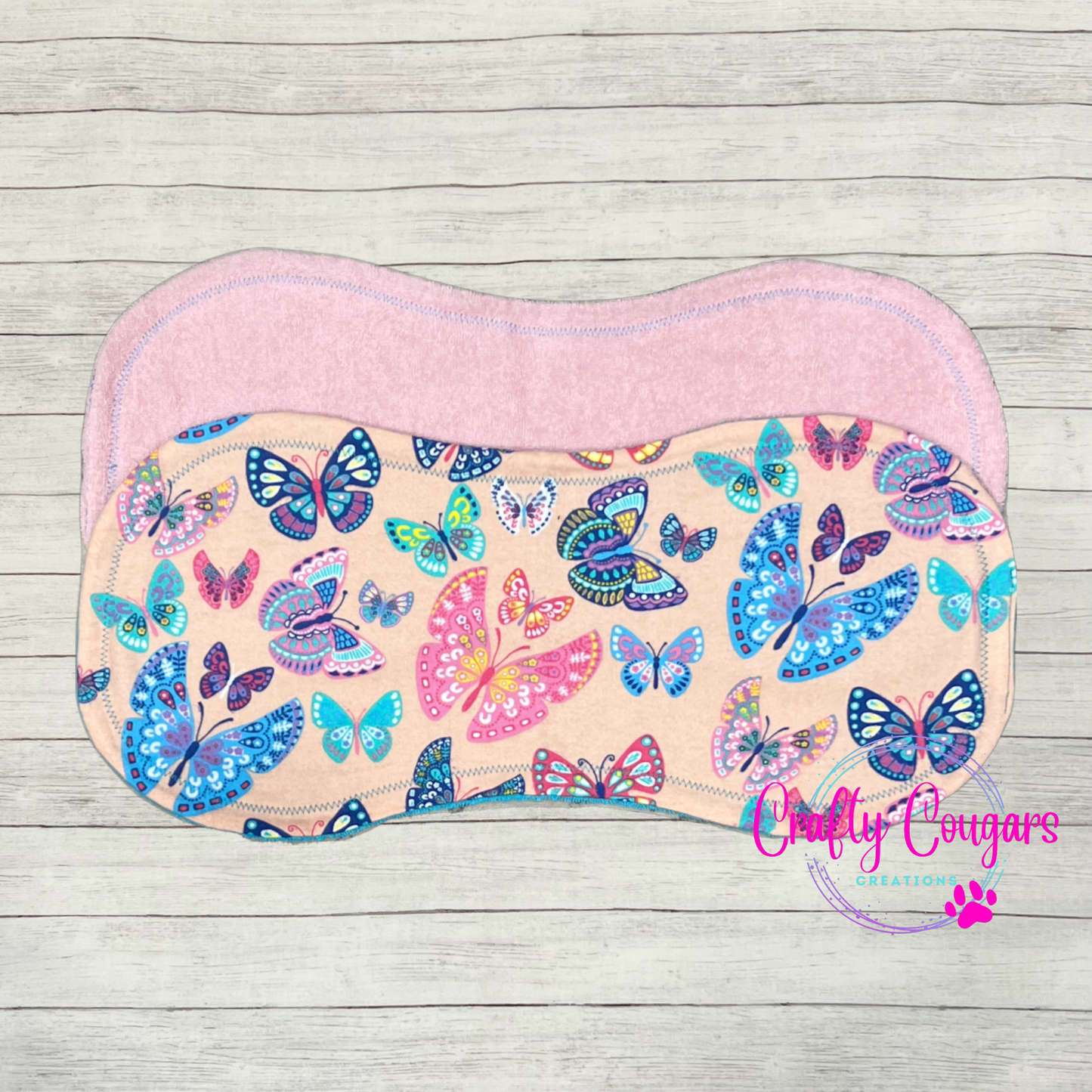 Colorful Butterflies Burp Rag