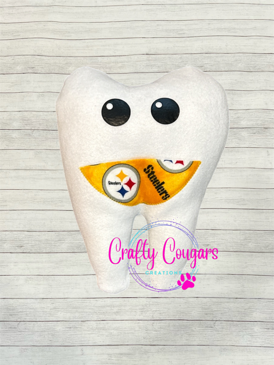 Gold Steelers Tooth Fairy Pillow