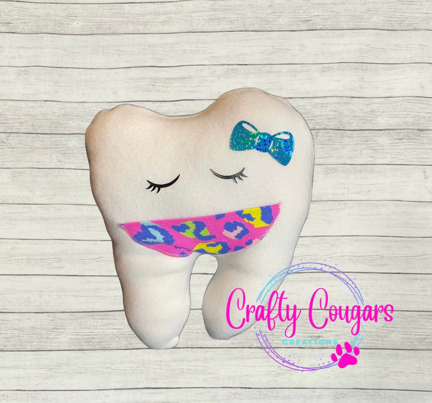 Colorful Leopard Tooth Fairy Pillow