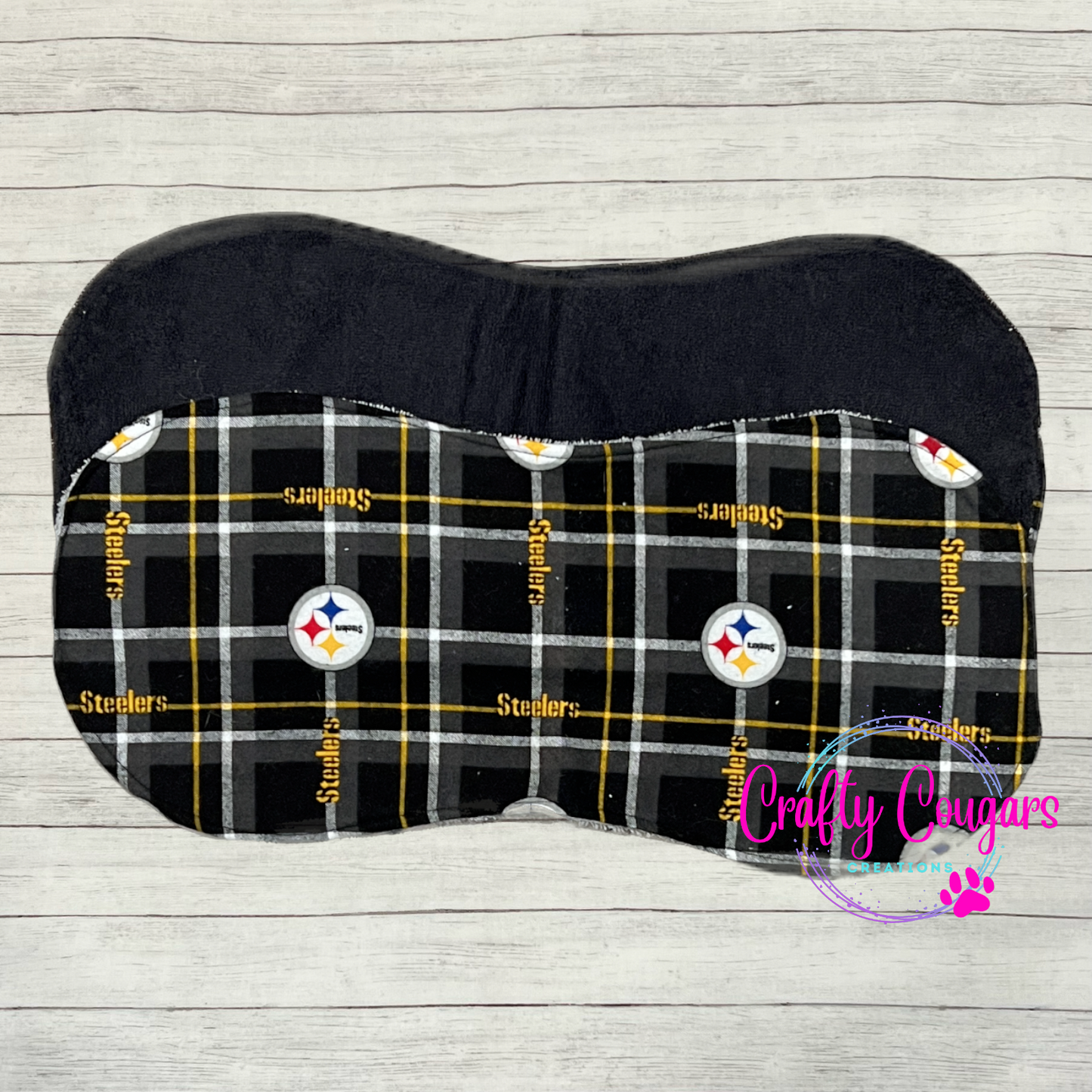 Steelers Plaid Burp Rag