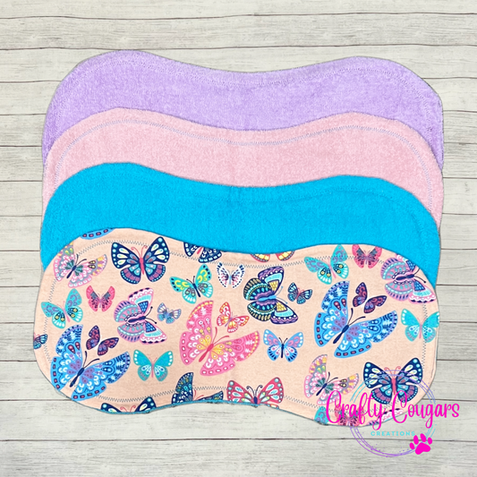 Colorful Butterflies Burp Rag