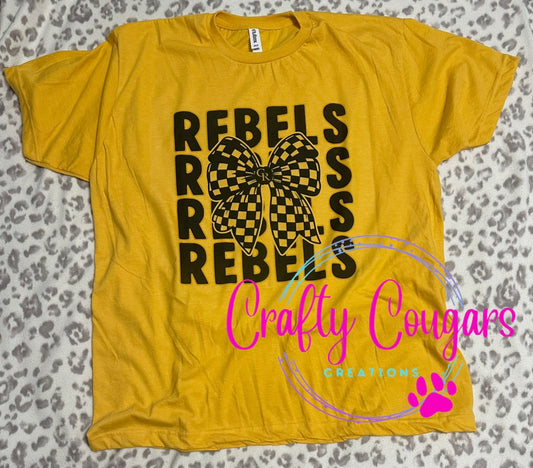 Rebels Checked Bow T-Shirt