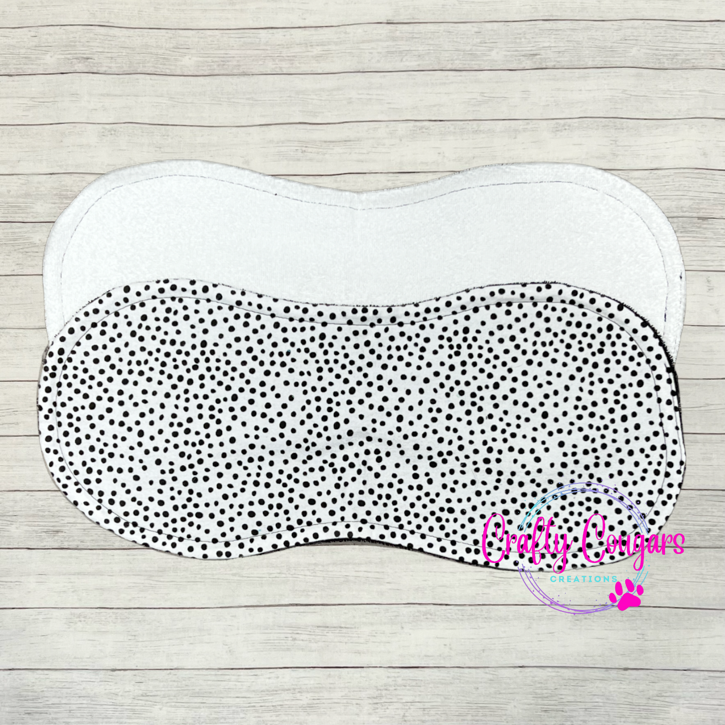 Black and White Scatter Polka Dots Burp Rag