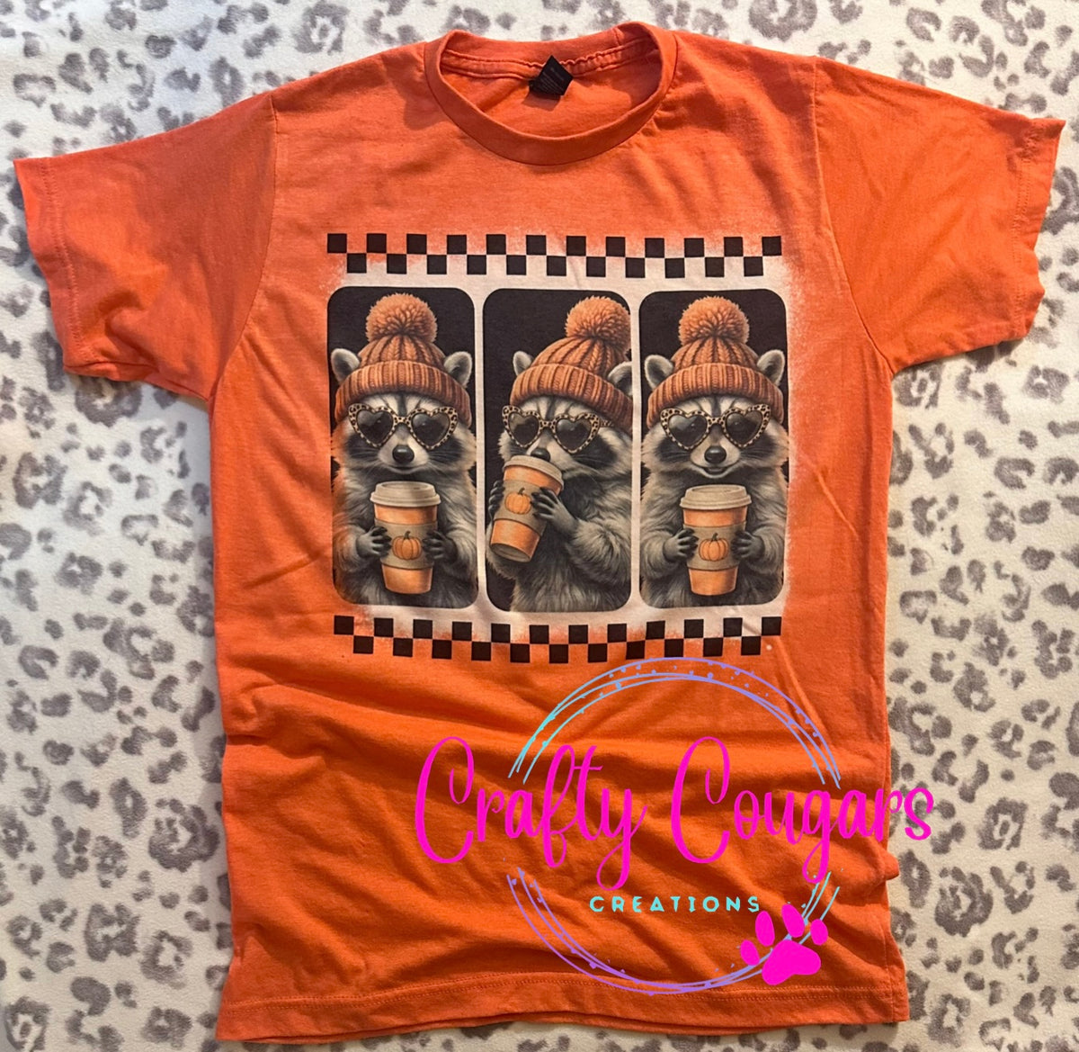 Boujee Raccoon coffee drinker T-shirt