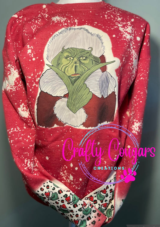 Grinch- Red Sweatshirt