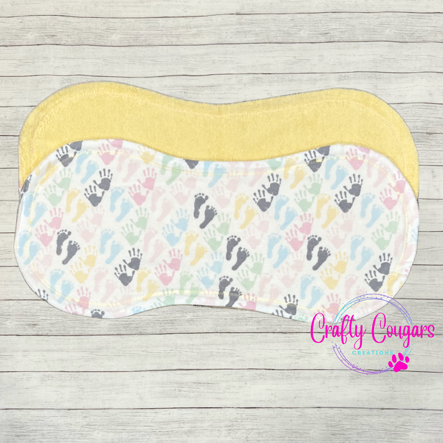 Baby Hand and Footprints Burp Rag