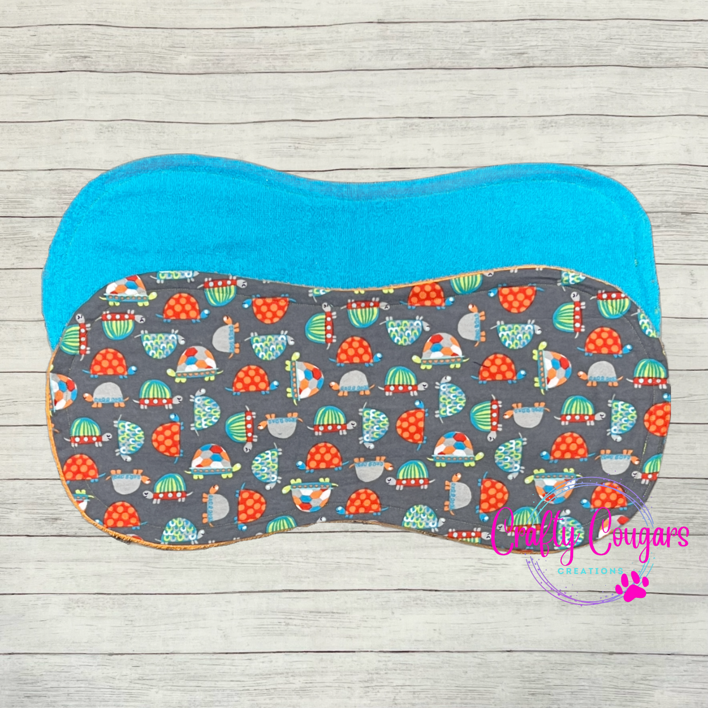 Colorful Turtles Burp Rag