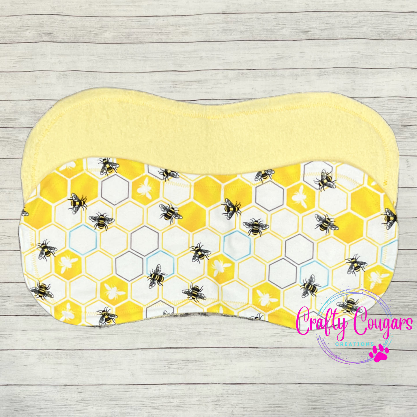 Honeycomb Bees Burp Rag